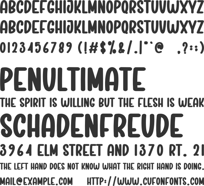 Home Alone font preview