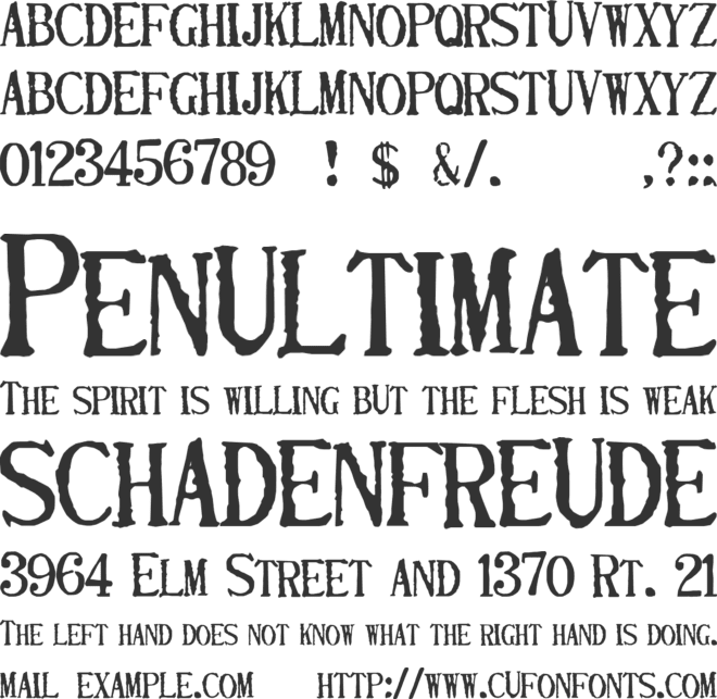Depressionist 2 Revistited font preview