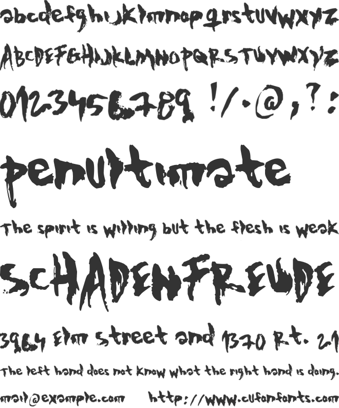 The evil cop - Bribed version font preview