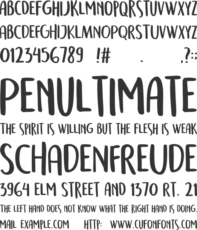 Semringah font preview