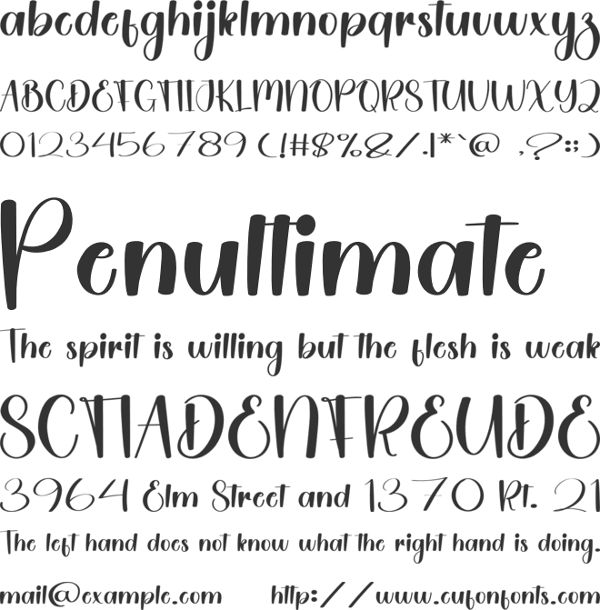 Autumn Wedding font preview
