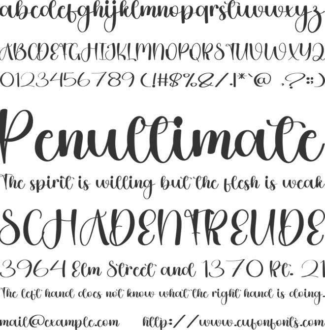 Quality Handmade font preview