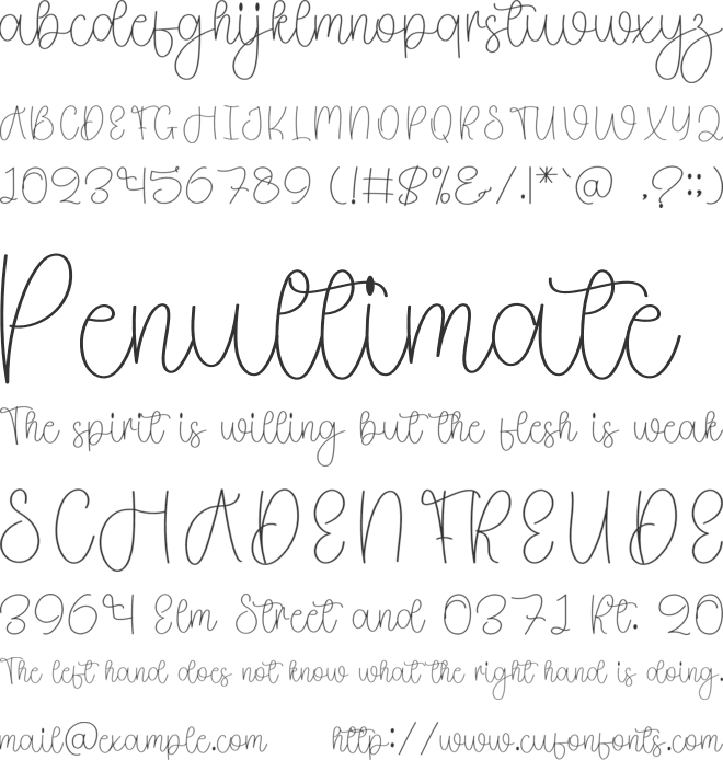 Melinda Wedding font preview