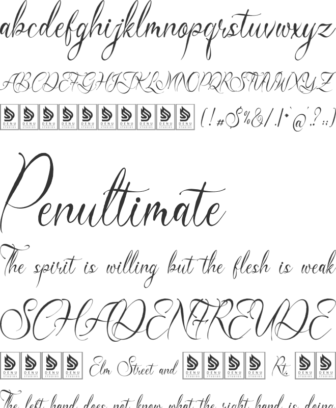Del Lante font preview