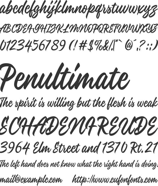 Artista Attitude font preview