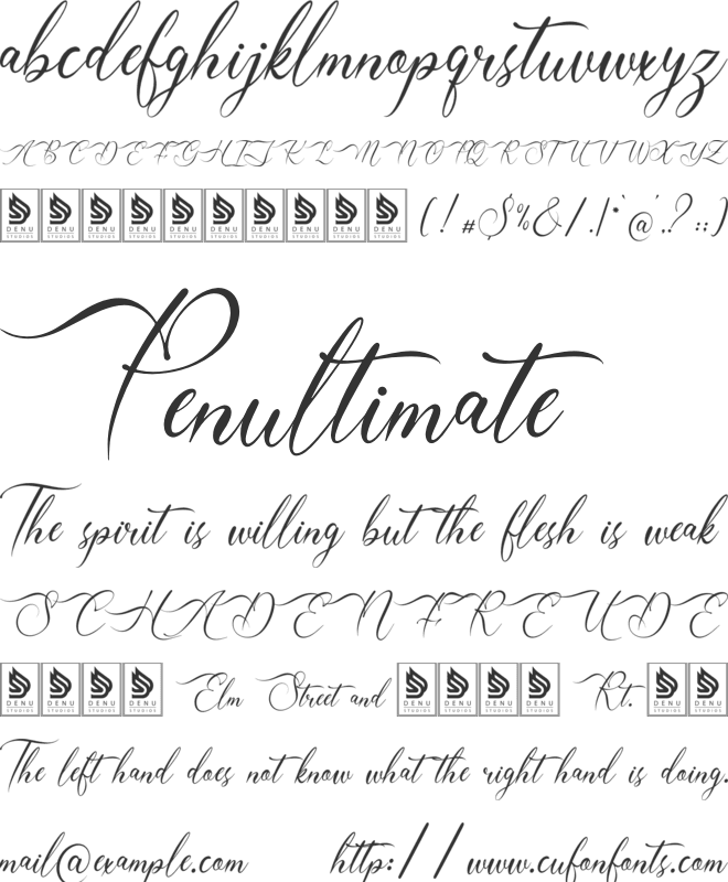 Mallsreya font preview