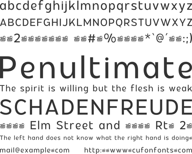 Hidophin Trial font preview