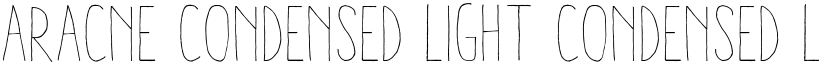 Aracne Condensed Light Condensed Light font
