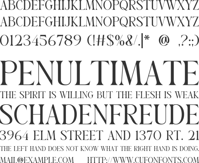 ROSSTA NORLA font preview