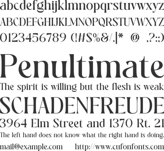 Sagita font preview