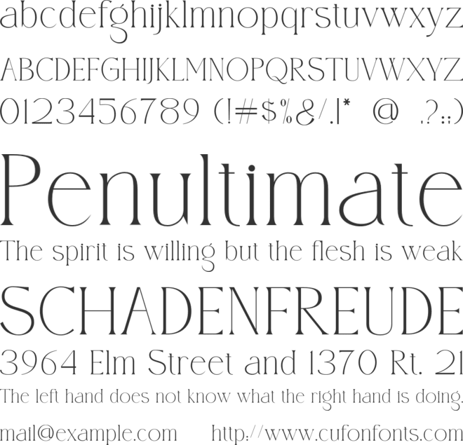 Melikan font preview