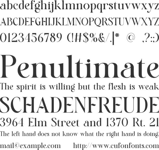 ARRESS font preview