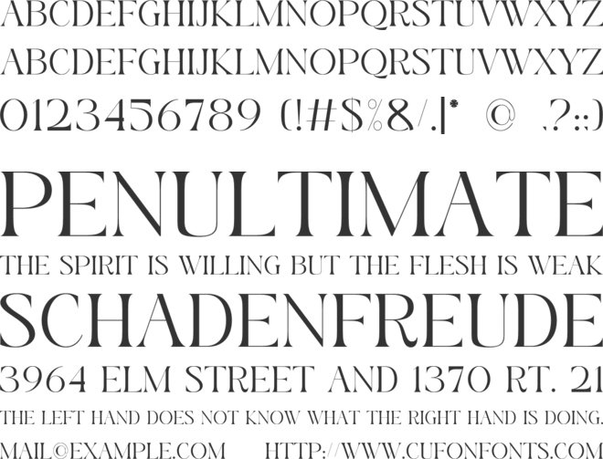 CARMILA font preview