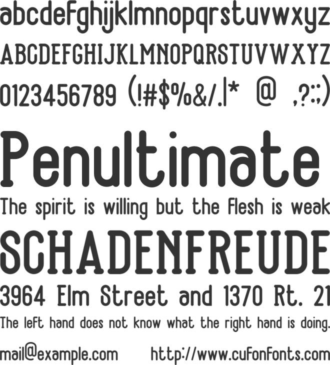 Bandonde font preview