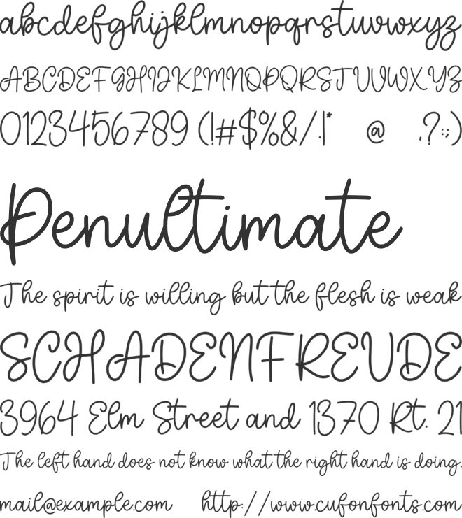 Honey font preview
