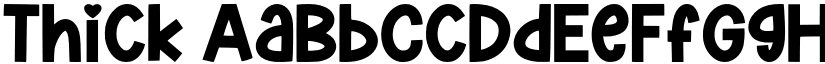Thick font