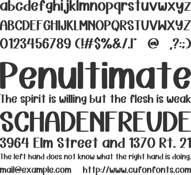 Stupid Cupid font preview