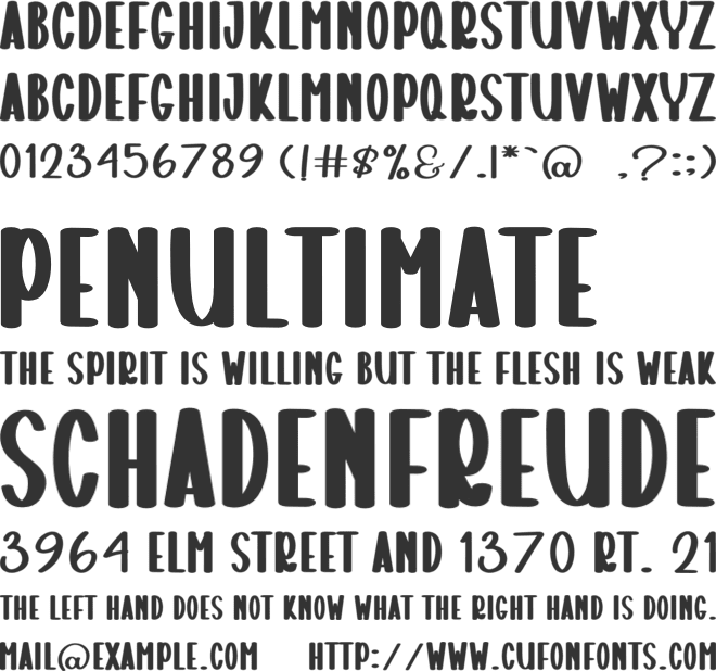 Handmade Children font preview