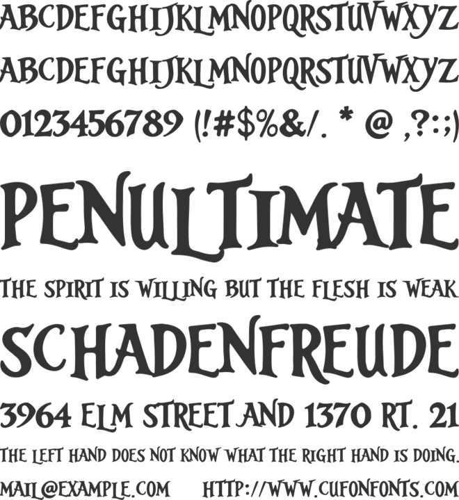 A Graceful Spirit font preview