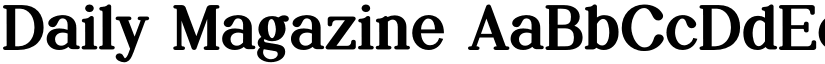 Daily Magazine font