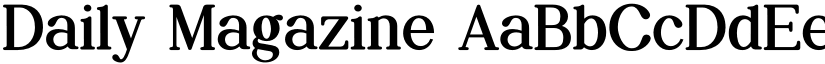 Daily Magazine font