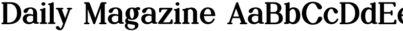 Daily Magazine font