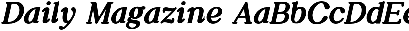 Daily Magazine font