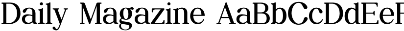 Daily Magazine font