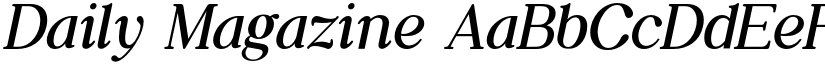 Daily Magazine font
