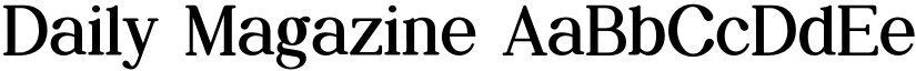 Daily Magazine font