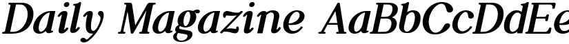 Daily Magazine font