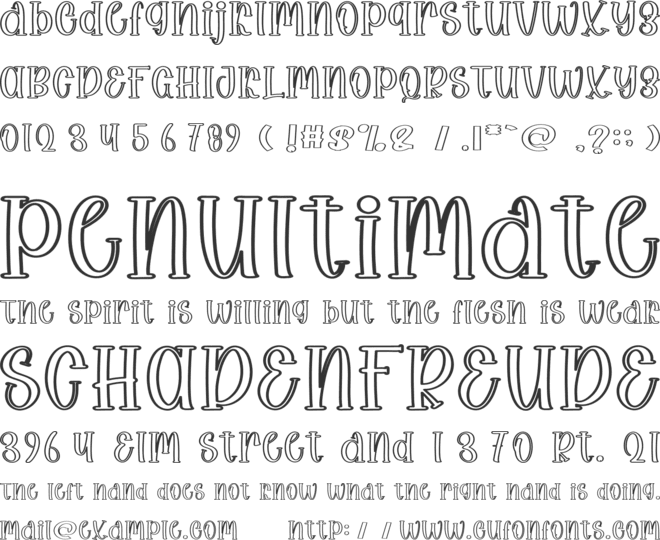 Soap Bubble font preview