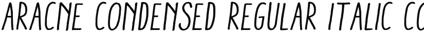Aracne Condensed Regular Italic Condensed Regular font