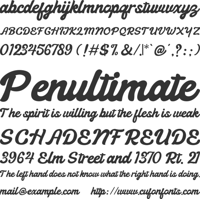 Dunkies font preview