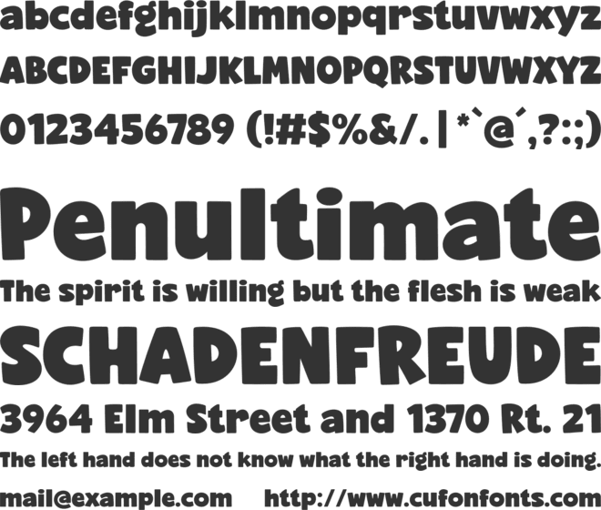 Chunky Bolde font preview
