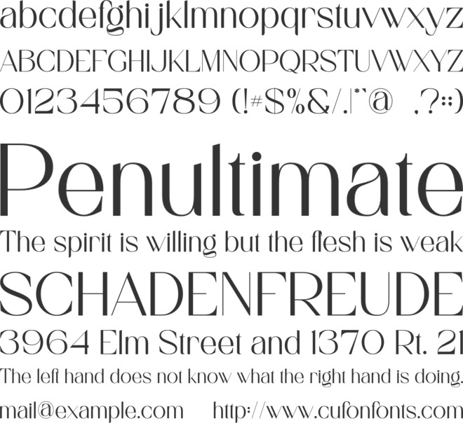 Coroy font preview