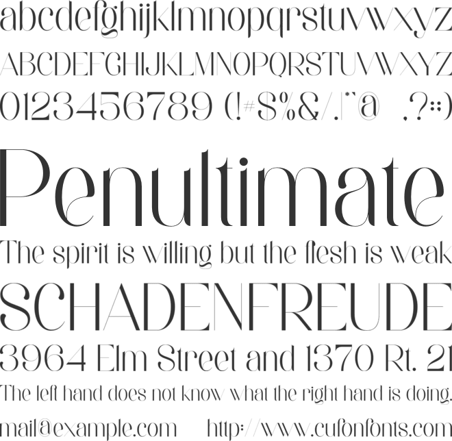 Basse font preview
