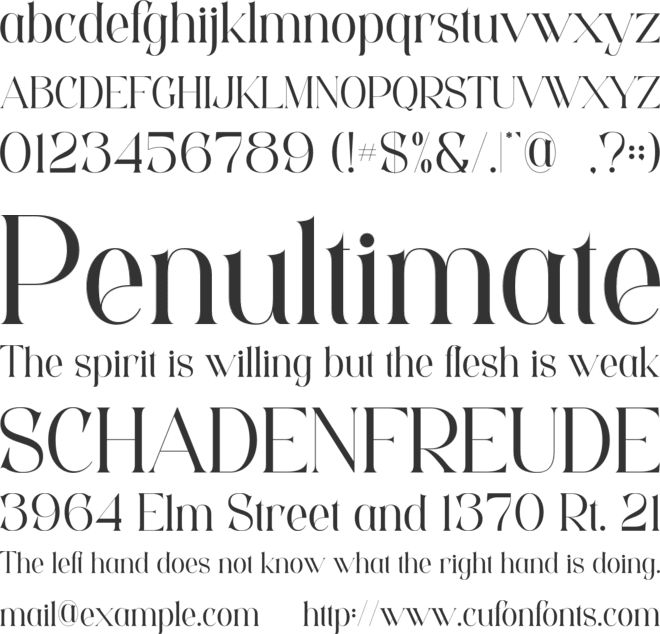 Hugas font preview