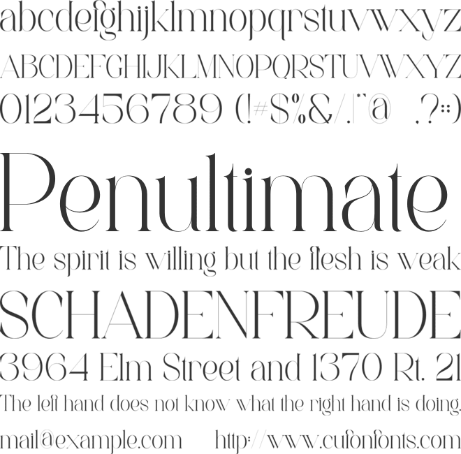 Achetta font preview