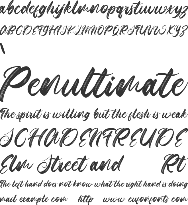 Kamella font preview