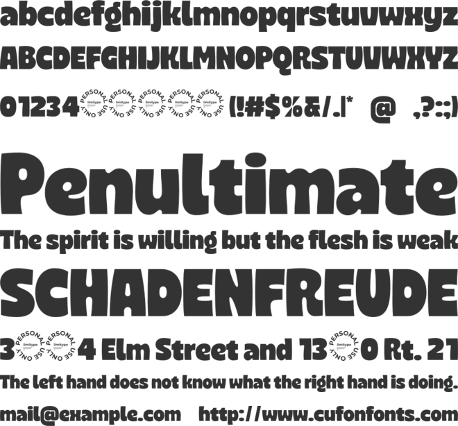 Chambs Bold Font font preview