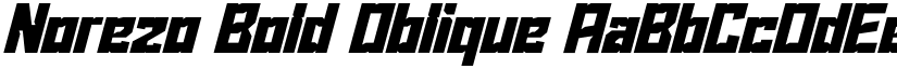 Norezo Bold Oblique font