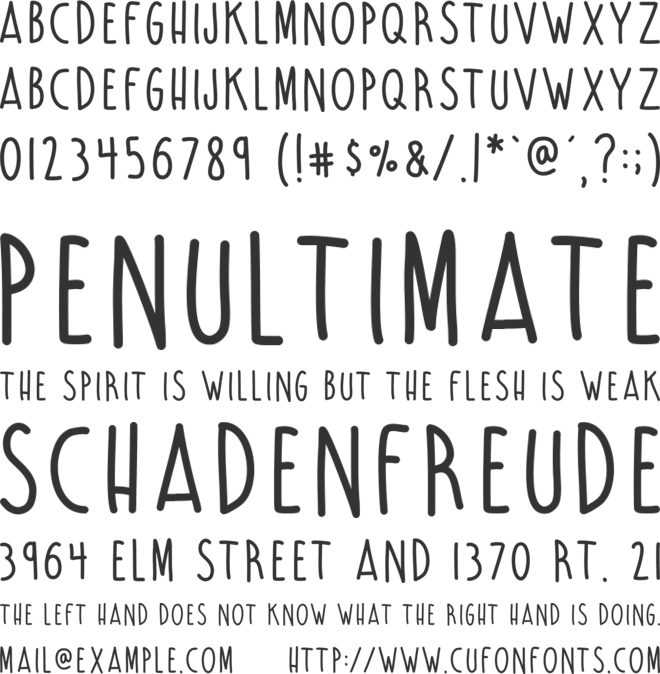 UnicornFlakes font preview