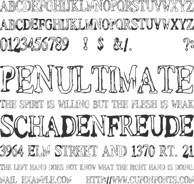 Depressionist 1 Revisited font preview