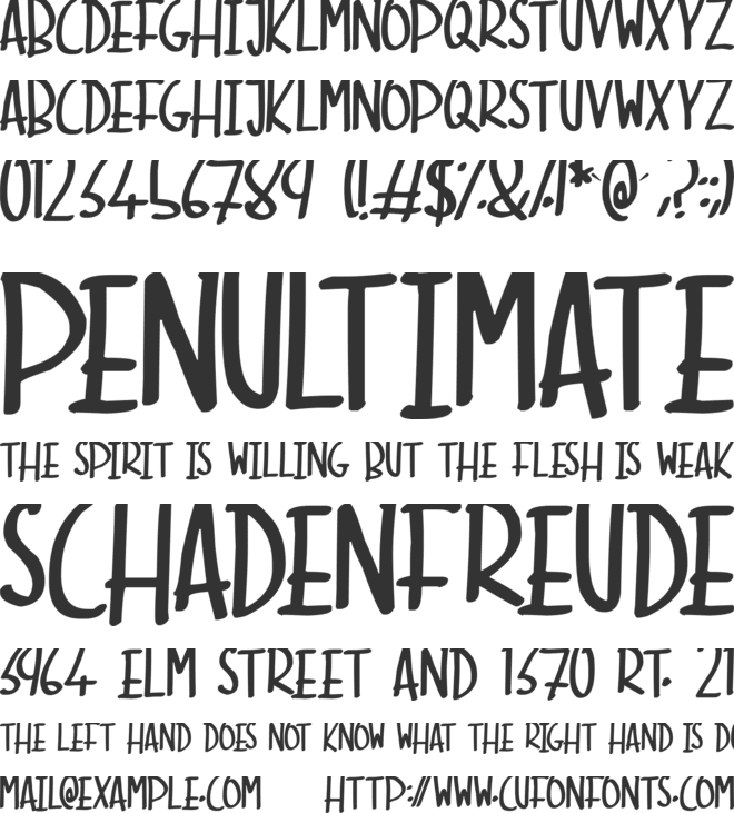 Skinny Marker font preview