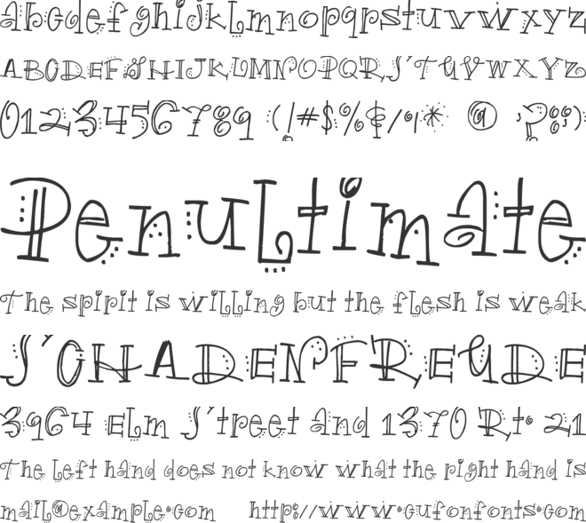 Truckle font preview