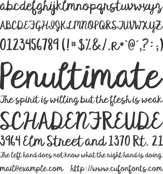 KG Satisfied Script font preview