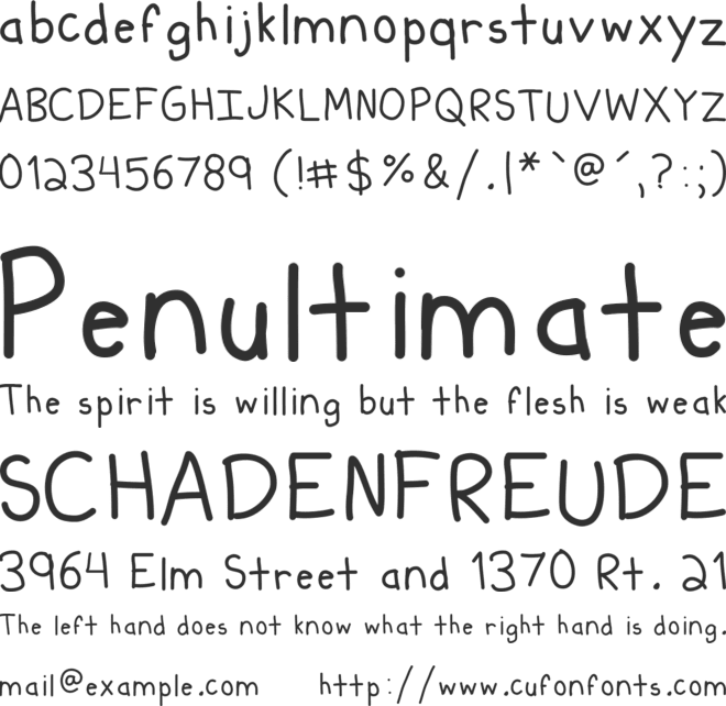 Kiddish font preview