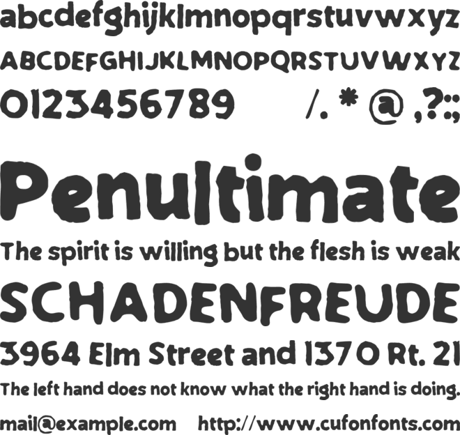 The Chello font preview