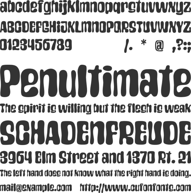 Black Name font preview